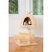 Armarkat Real Wood Cat Condo Cat Scratching Post With Plush Condo Cuddle