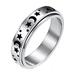 TRINGKY Star Moon Spinning Rings Meditation Anti-Anxiety Calming Rings Women Men Fidget Spinner Ring Relief Stress Worry Rings