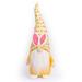 Holiday Savings! Uhuya Easter Decorations Rabbit Faceless Dwarf Doll Window Home Decoration Ornaments Yellow
