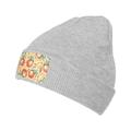 ZICANCN Cartoon Peach Watercolor Knit Beanie Hat Winter Cap Soft Warm Classic Hats for Men Women Gray