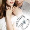 WQJNWEQ Valentines Day Gifts Jewelry Heart Shaped Zircon Couple Men s And Women s Open Diamond A Pair Of Rings on Sale