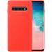 Liquid Silicone Phone Case for Samsung Galaxy S10 G973 G973U 6.1 /Full Body Protection/Shockproof/Gel Rubber/Cover Case Drop Protection Coral Red