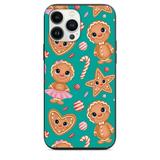 Cute Gingerbread Girl and Boy Cookies Design Phone Case for iPhone 7 8 X XS XR SE 11 12 13 14 Pro Max Mini Note s10 s10plus s20 s21 20plus