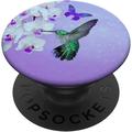 Cell Phone Pop Up Holder Hummingbird Flower Butterfly Purple PopSockets PopGrip: Swappable Grip for Phones & Tablets PopSockets Standard PopGrip