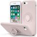 MOCCA Compatible with iPhone SE 2022 Case 4.7inch iPhone SE3 Case iPhone SE 2020 Case/iPhone 8 Case with Ring Kickstand | Microfiber Lining | Shockproof Stand Case for iPhone 7/8/SE2/SE3 - Pink Sand