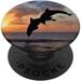 Sunset Dolphins - Cell Phone Mount & Hand Holder Knob 6460 PopSockets PopGrip: Swappable Grip for Phones & Tablets