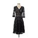 Sangria Active Dress - A-Line: Black Print Activewear - Women's Size 4 Petite