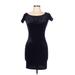 Aqua Cocktail Dress - Bodycon: Black Dresses - Women's Size Large