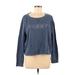 Tommy Hilfiger Sport Sweatshirt: Blue Graphic Tops - Women's Size Large