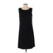 Lands' End Casual Dress - Shift: Black Solid Dresses - Women's Size Small