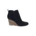 Lucky Brand Ankle Boots: Black Print Shoes - Women's Size 10 - Almond Toe