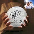 gue Photo Custom Moonlight, 3D Moon Lamp,LED Moon Night Light with Stand,Customize Photo&Text,Personalised Moon Lamp,Home Decor (sixteen colors,20cm/7.87'')