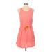 Ocean + Coast Casual Dress - DropWaist: Orange Solid Dresses - Women's Size Small