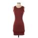 Princess Polly Casual Dress - Bodycon: Burgundy Solid Dresses - Women's Size 4