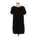 Buffalo by David Bitton Casual Dress - Shift: Black Graphic Dresses - Women's Size Small