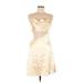 Shein Casual Dress - Mini: Ivory Solid Dresses - Women's Size Medium