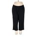 Woman Within Casual Pants - High Rise Culottes Cropped: Black Bottoms - Women's Size 24