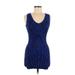 Love & Liberty Casual Dress - Bodycon: Blue Jacquard Dresses - Women's Size Medium