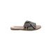 Steve Madden Sandals: Slide Stacked Heel Casual Tan Shoes - Women's Size 7 1/2 - Open Toe