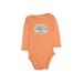 Just One You Made by Carter's Long Sleeve Onesie: Orange Stripes Bottoms - Size 9 Month