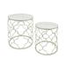 Mercer41 Lhea Plant Stand - Set of 2 Marble/Granite/Metal in Gray/White | 22.75 H x 19.25 W x 19.25 D in | Wayfair 34A92FB33F4E4212BAF4763B3CF4F968