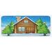 Green 0.1 x 19 x 47 in Kitchen Mat - East Urban Home Log Cabin Kitchen Mat, Polyester | 0.1 H x 19 W x 47 D in | Wayfair