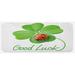 Green 0.1" x 47" L X 19" W Kitchen Mat - East Urban Home Lucky 4 Leaf Clover w/ Ladybug Irish Charm Luck Red Black Kitchen Mat 0.1 x 19.0 x 47.0 in, | Wayfair