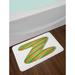 East Urban Home Monogram Letter Z Cookie w/ Stripes New Year Thematic Bath Rug Polyester in Brown/Green | 17.5 W x 29.5 D in | Wayfair