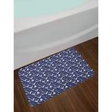 East Urban Home Cartoon Aquatic White Herons Bath Rug Polyester in Blue | 29.5 W x 29.5 D in | Wayfair 16CF3B5EE2DD440C99C6543040ACAF4F