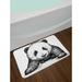 East Urban Home Black White Panda Bath Rug Memory Foam in Black/Blue/Gray | 17.5 W x 29.5 D in | Wayfair 01224B86146E4954B0590BC09F28DBB7