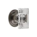 Grandeur Carré Rectangular Cabinet Knob Crystal and Glass in Gray | 1.77 H x 1.1 W x 1.75 D in | Wayfair 808513