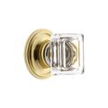 Grandeur Carr 1 1/4" Length Square Knob Crystal and Glass in Yellow | 1.22 H x 1.22 W x 1.56 D in | Wayfair 808579