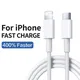 Câble de charge rapide de type C pour iPhone PD 20W chargeur rapide USB C données iPhone 14 13