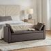 Wade Logan® Arahant 60" Plush Upholstered Flip-top Storage Bench w/ W/ 2 Pillows Upholstered in Gray | 22.2 H x 59.8 W x 17.3 D in | Wayfair