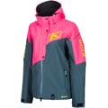 Klim Alpine 2022 Snowmobile Jacket, pink-green-blue, Size L for Women
