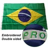 Bandiera brasiliana cucita ricamata su due lati bandiera nazionale brasiliana brasiliana bandiera