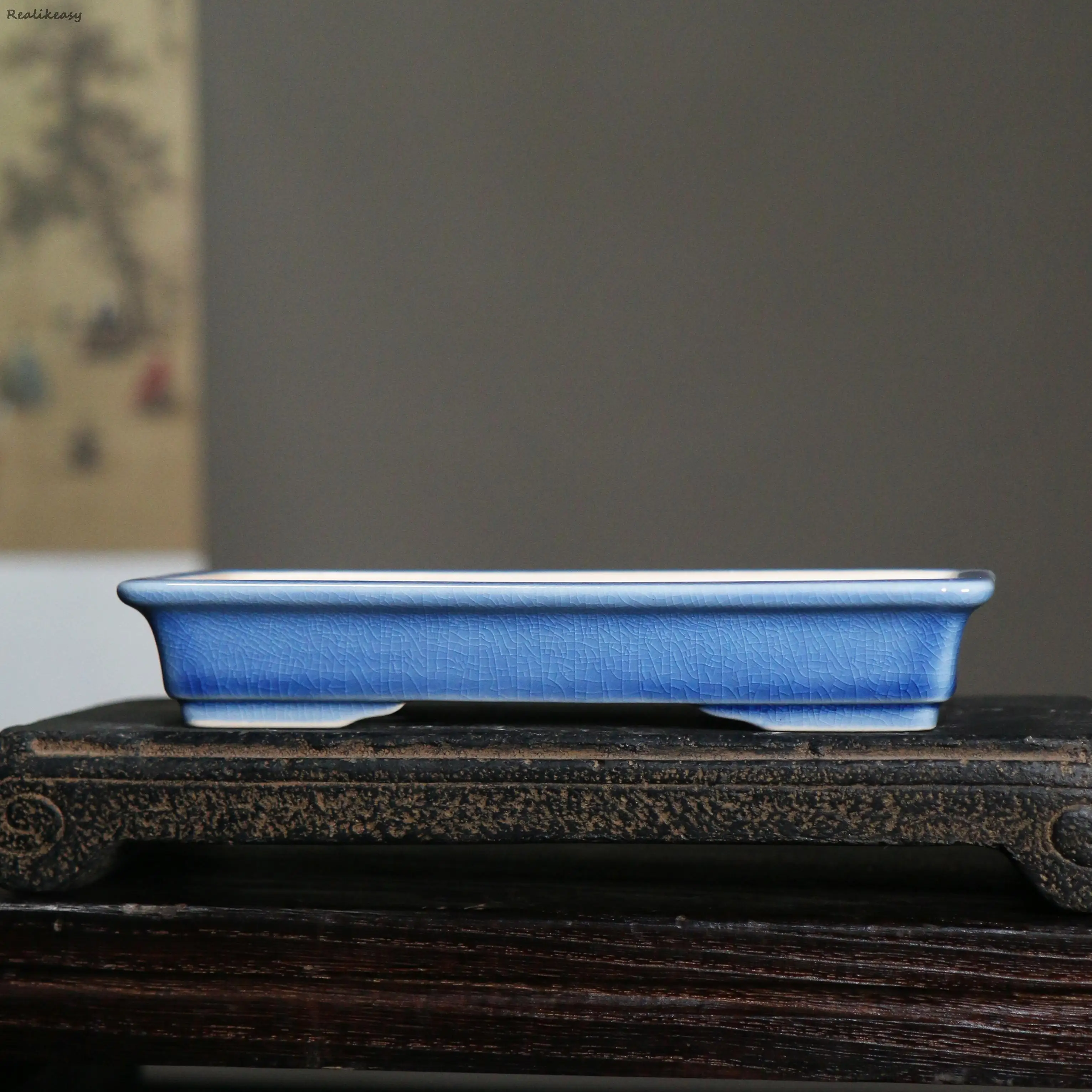 Vaso da fiori in sabbia viola tinta unita vaso da Bonsai in ceramica vaso da fiori cinese da tavolo vaso da fiori succulento decorazione domestica 1 pz LC488