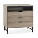 Commode de nuit 3 tiroirs 1 porte coloris bois