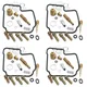 4 set for CBR600F 1987-1990 CBR 600 CBR600 F 600F Motorcycle carburetor repair kit