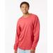 SoftShirts 220 Classic Long Sleeve T-Shirt in Brick size Small | Cotton/Canvas Blend
