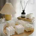 Rubik's Cube Scented Aromatic Candles Soy Wax Candles White English Pear & Freesia Aromatherapy