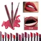 MISS ROSE 2 In 1 Matte Lipstick Lip Liner Nude Lipliner Makeup Waterproof Lipstick Pen Long Lasting