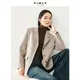 Vimly Notched Collar Quilted Thick Blazers Women Wool Blend Tailored Coats 2023 Winter Elegant