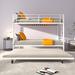 Bed Frame Steel Slat Support Bunk Bed, Twin over Twin