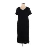 Jessica Simpson Casual Dress - Shift Crew Neck Short Sleeve: Black Solid Dresses - Women's Size X-Large