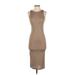 Forever 21 Cocktail Dress - Midi: Tan Solid Dresses - Women's Size X-Small