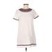 Forever 21 Casual Dress - Shift Crew Neck Short sleeves: White Dresses - Women's Size Medium