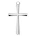 1.25 in. Sterling Silver Cross Pendant with 24 in. Stainless Steel Chain Box