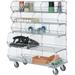 Modular 5 Wire Stacking Bin Basket Rack - Chrome - 48 x 20 x 48 in.