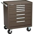 29 in. 7-Drawer Roller Cabinet with Ball Bearing Slides - Brown